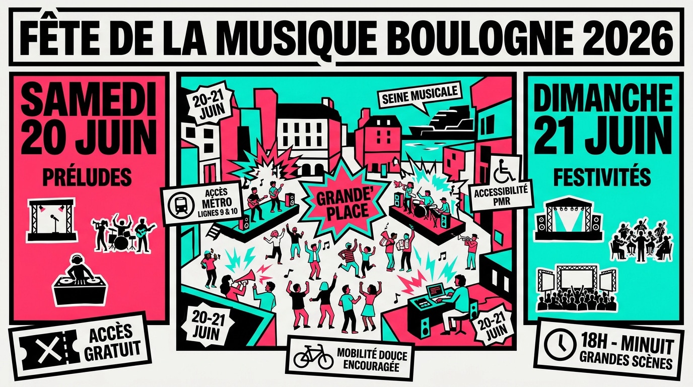 Concerts en plein air lors de la Fête de la musique 2026 à Boulogne-Billancourt