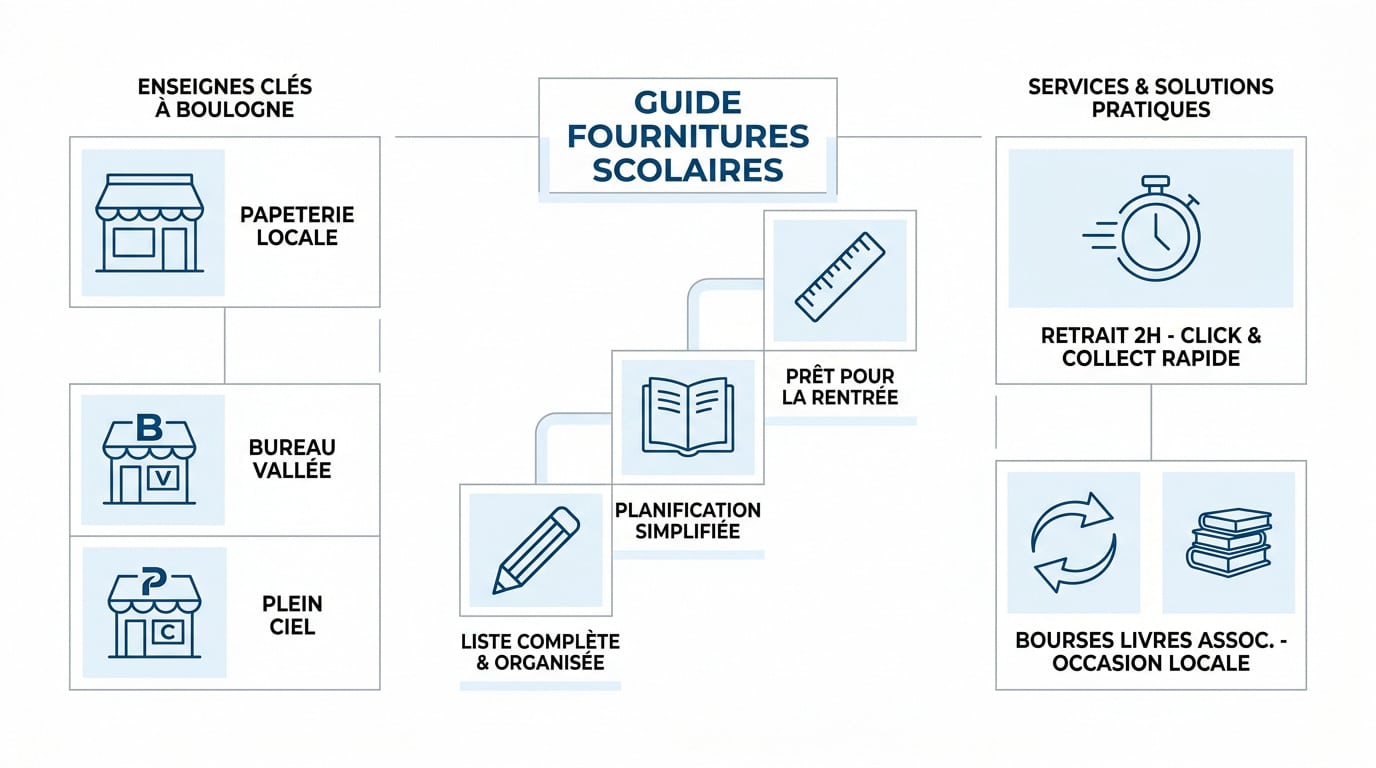 Sélection de fournitures scolaires et papeterie à Boulogne-Billancourt