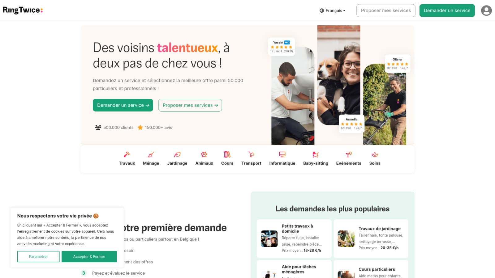 Ring Twice : la flexibilité du toilettage à domicile et en ligne