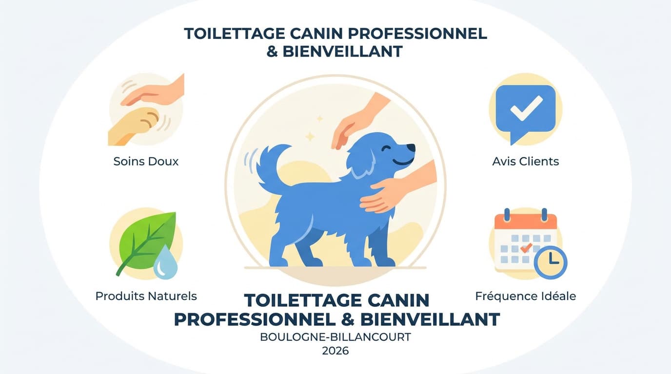 Toilettage canin bienveillant à Boulogne-Billancourt