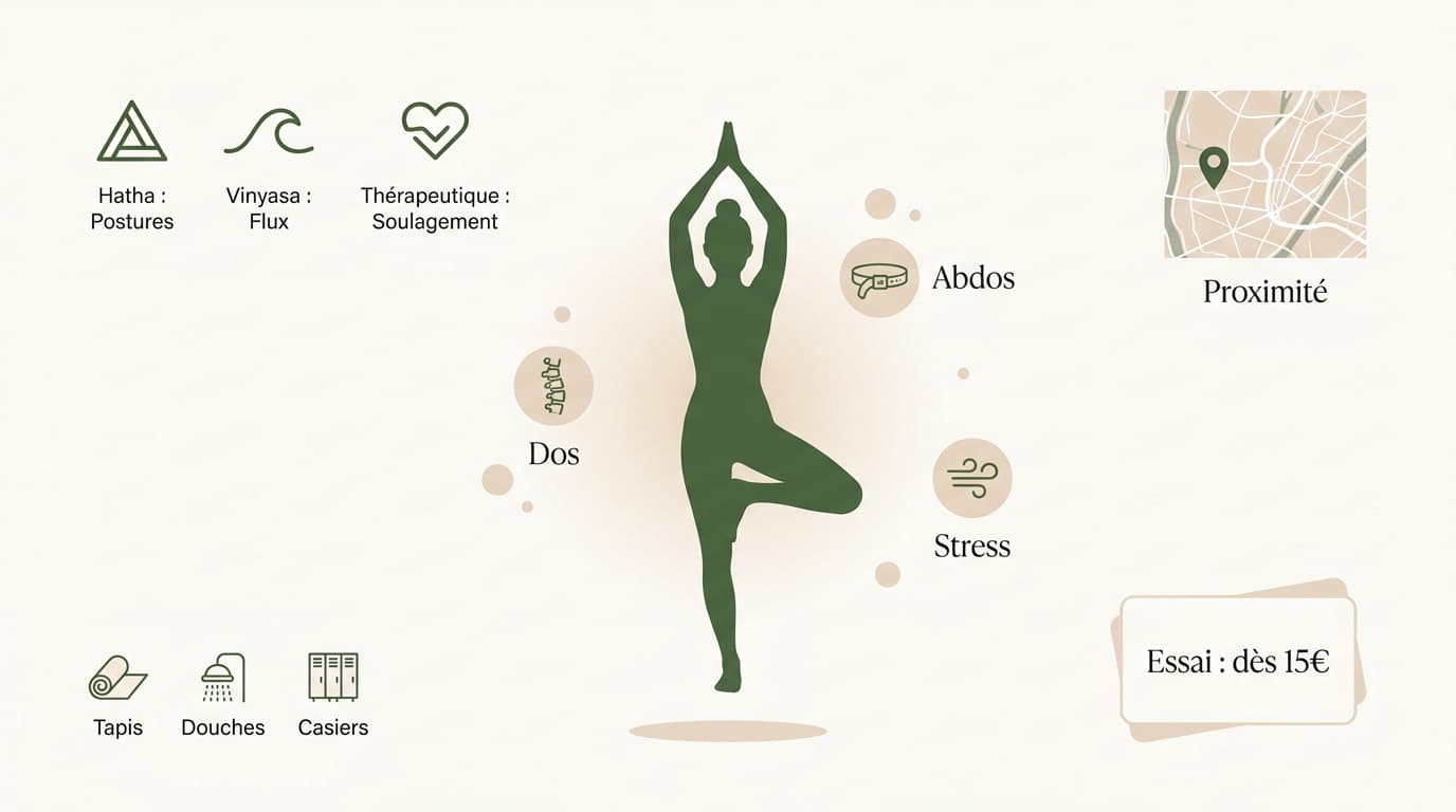 Séance de yoga apaisante dans un studio lumineux à Boulogne-Billancourt