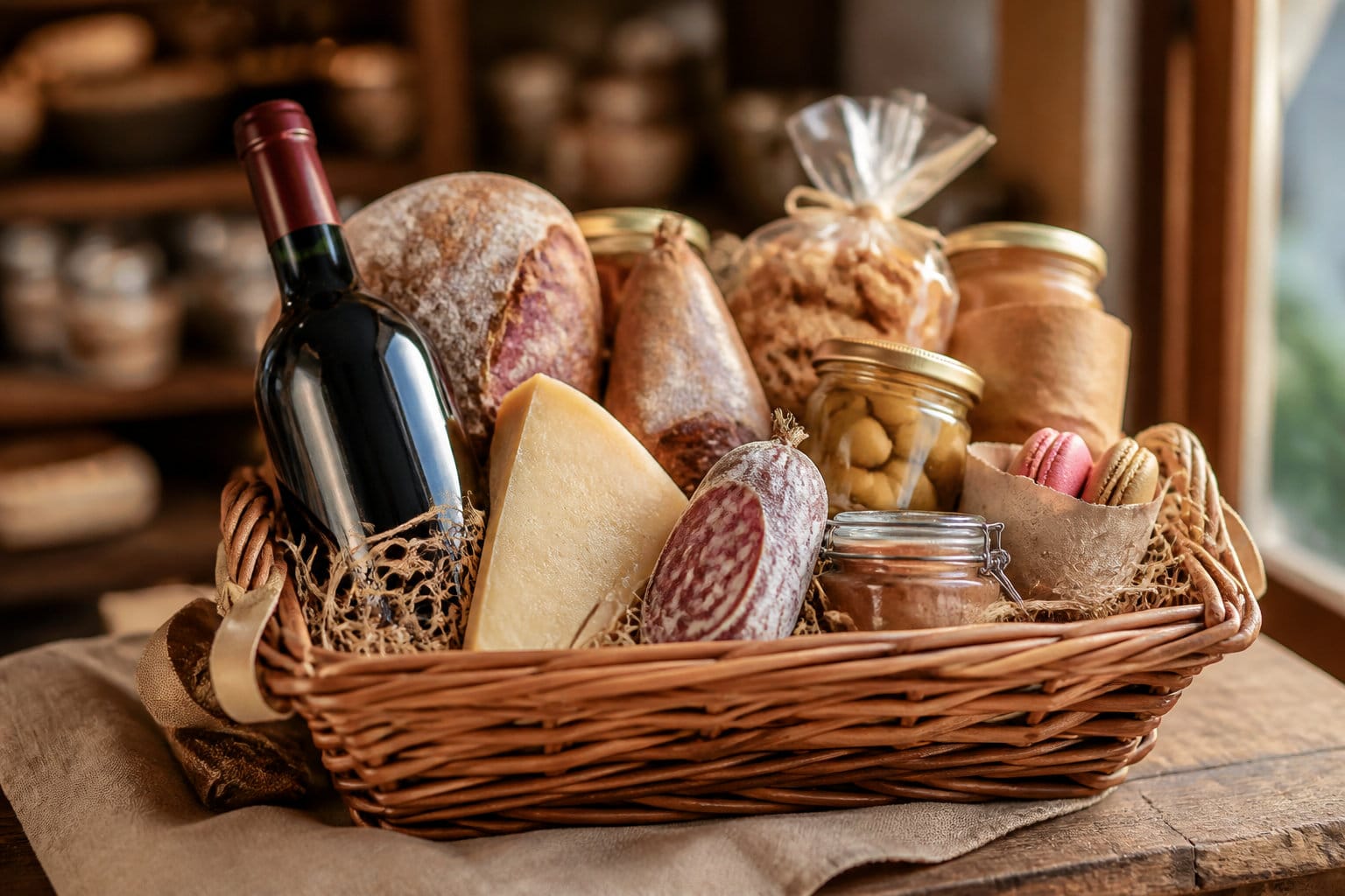 Coffrets cadeaux et services de livraison gastronomique