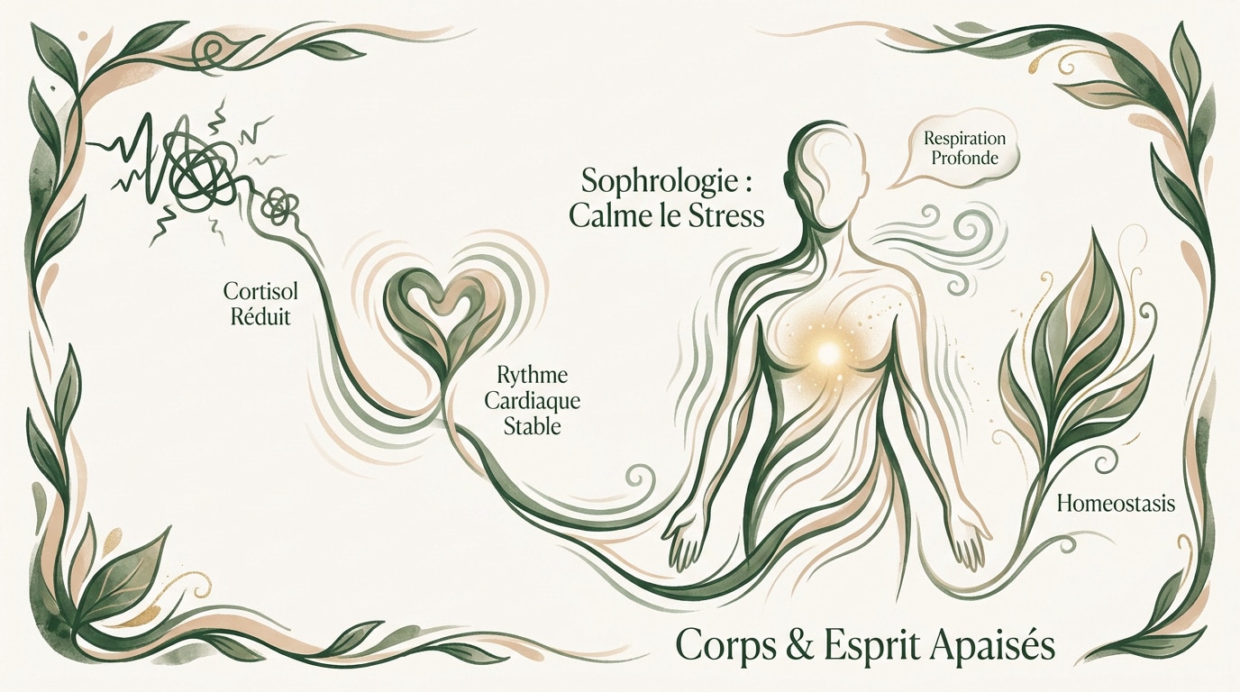Séance de sophrologie pour apaiser le stress et détendre le corps par la respiration